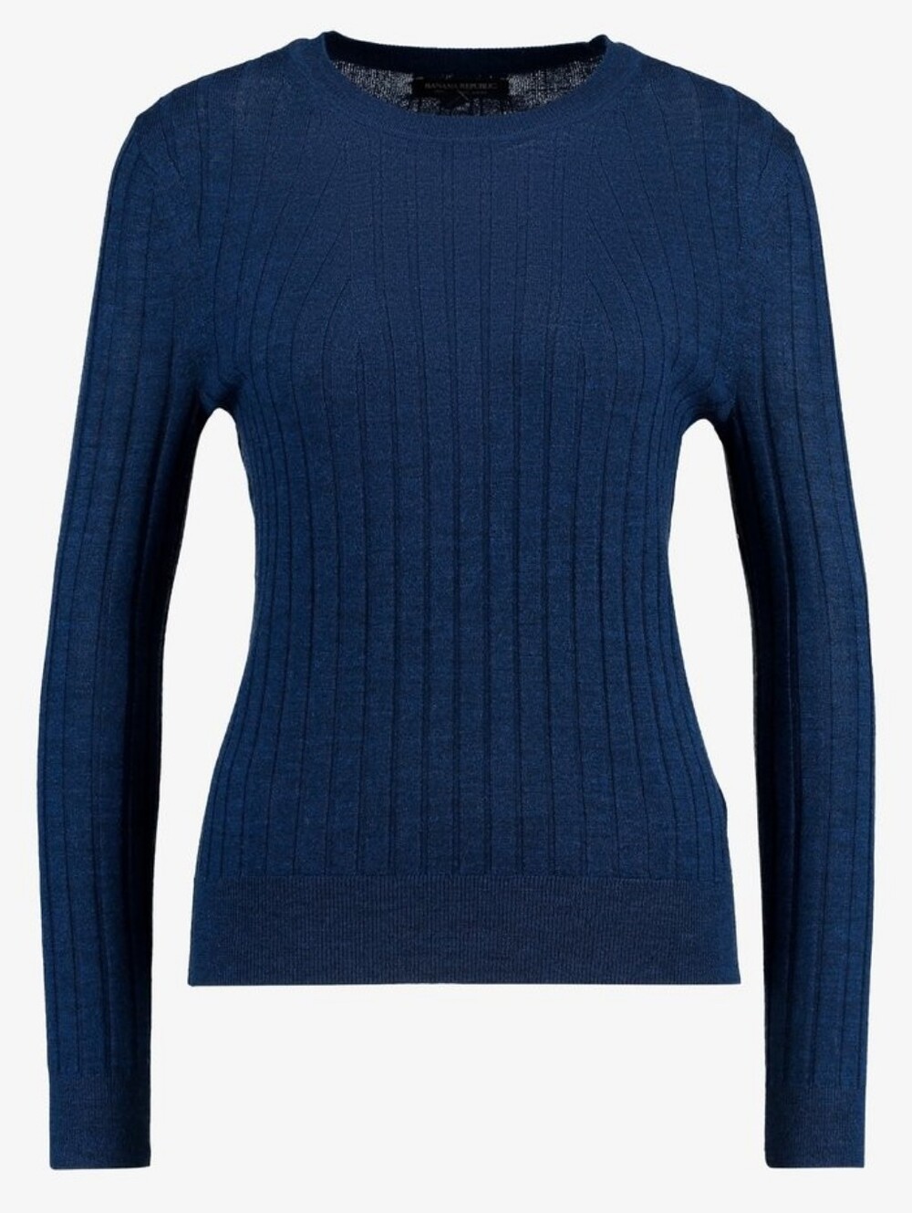 Banana Republic Merino Wool Navy Ribbed Crewneck Sweater